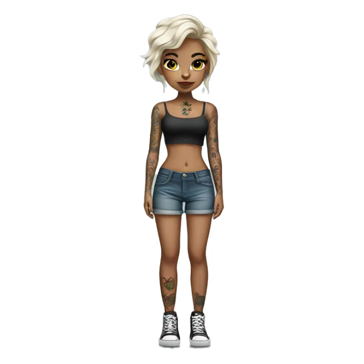 Full body Tattooed girl sticker