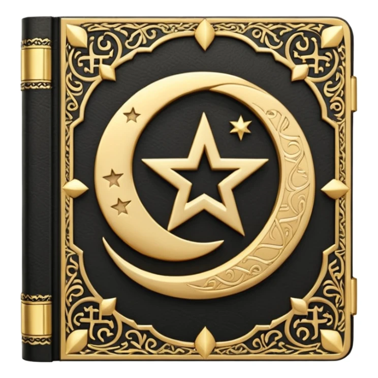 Closed Quran with the Islamic Symbol on it (moon and star) sticker