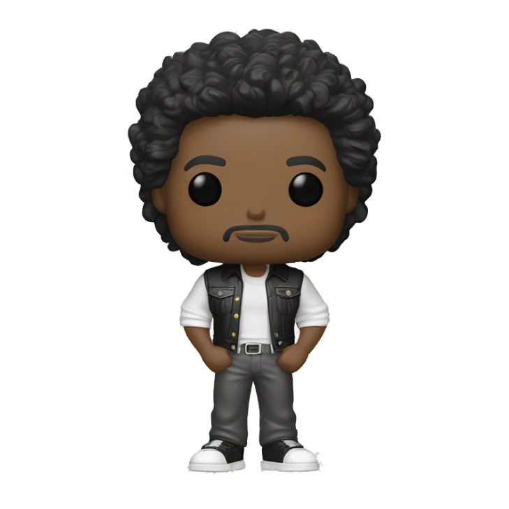 Un chico con cabello con corte Mullet,de tez blanca y ropa estilo old money en estilo funko pop sticker