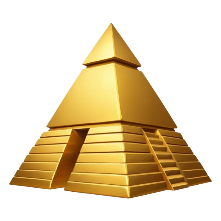 Gold big shiny giant ancient Egyptian pyramid  sticker