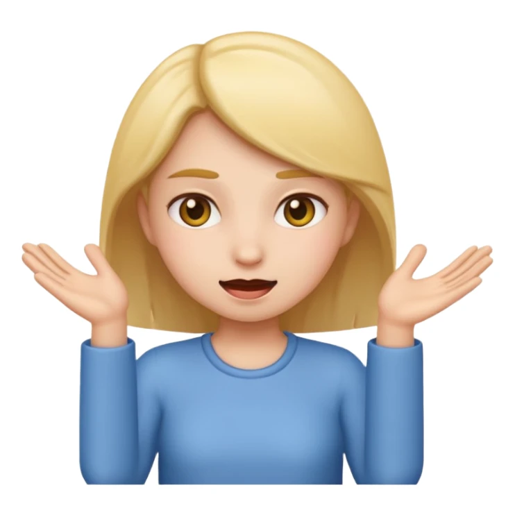 create an original style girl emoji pushing something out  sticker
