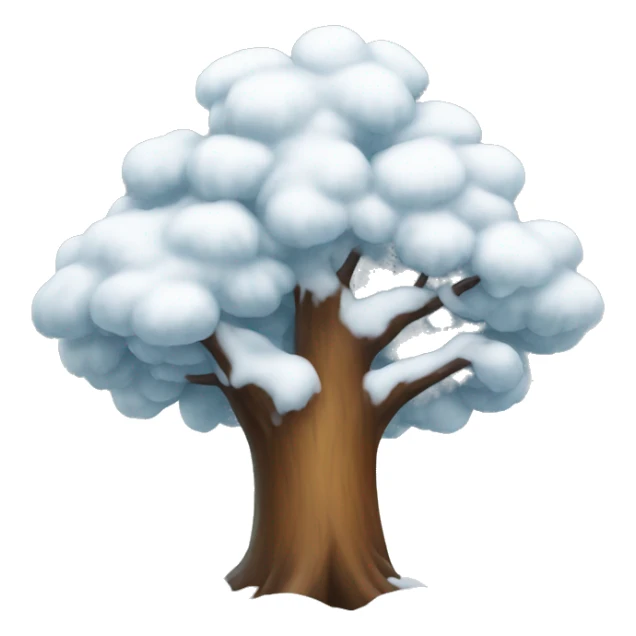 Tree with snow sticker