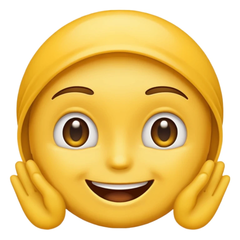 Whatsapp Emoji face listening sticker