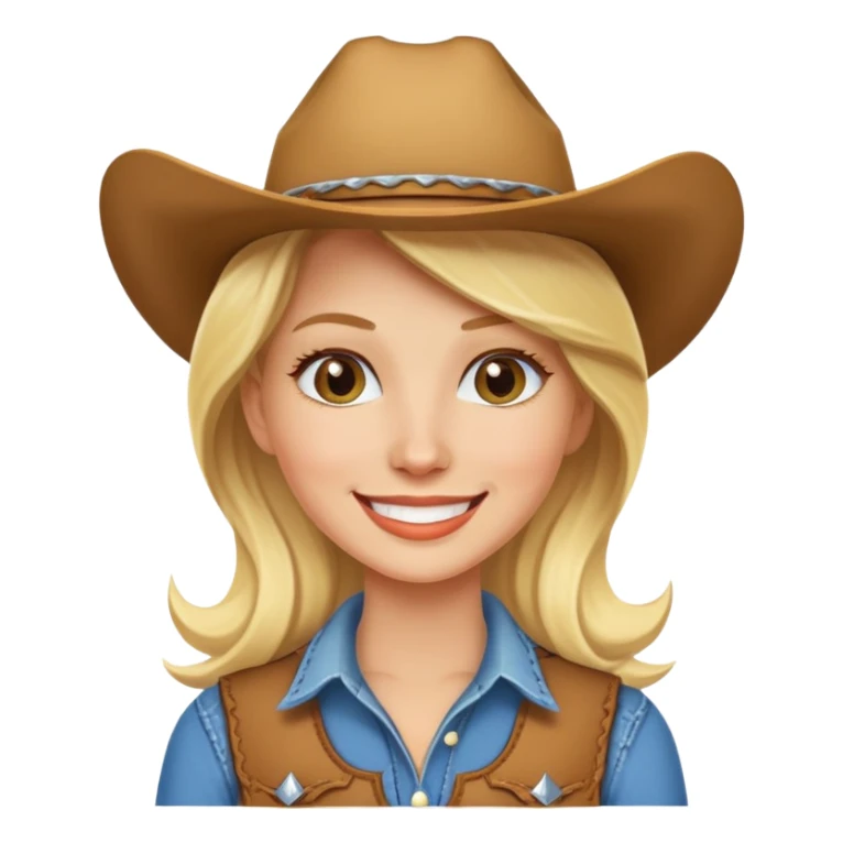 blonde cowgirl sticker