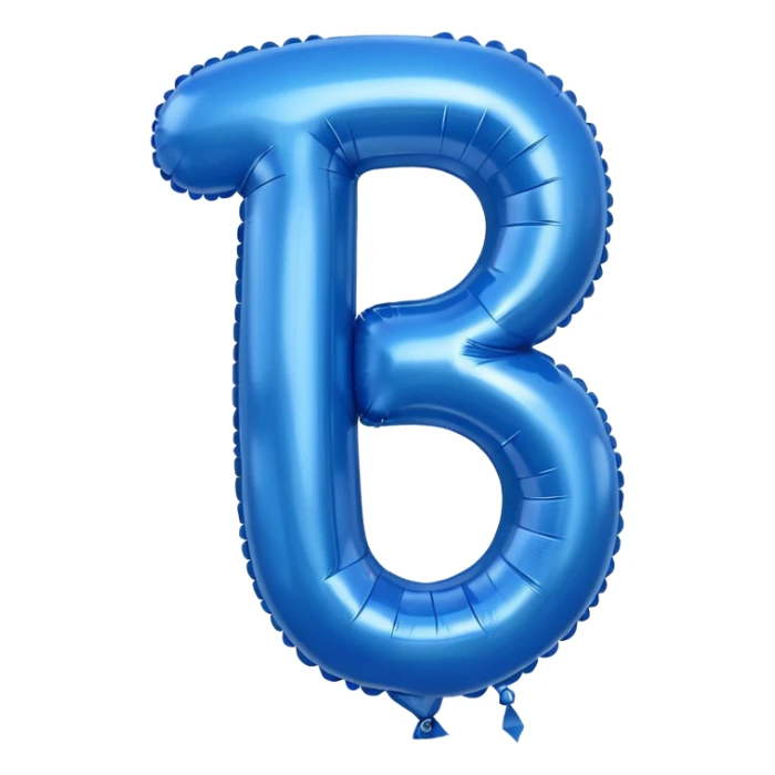 The number one in blue balloons sticker