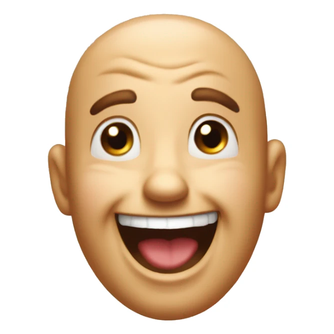 a laughing emoji where the laugh is hysterical ad a little crazy sticker
