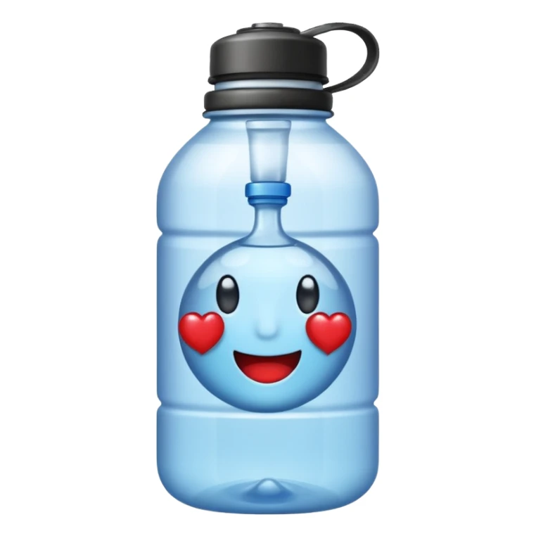 A water bottle emoji with the brand being *Apple Water* sticker