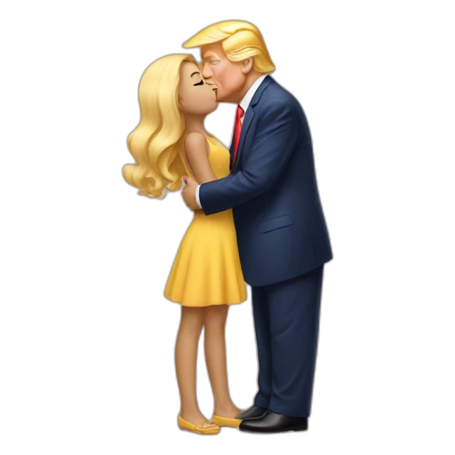 trump kissing his daughter, positivity, inclusiveness sticker