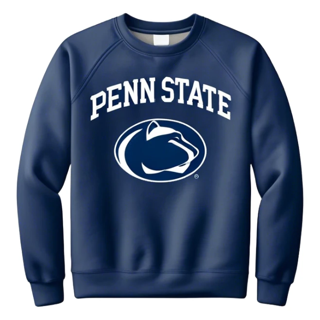 vintage navy blue penn state university sweatshirt sticker