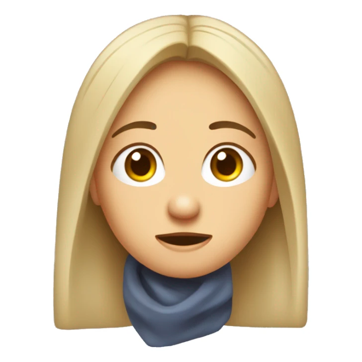 Cara mirando arriba a la derecha con expresión de nose sticker