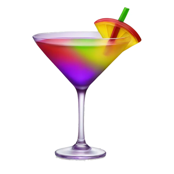 Drink purple green red yellow pink cocktail sticker