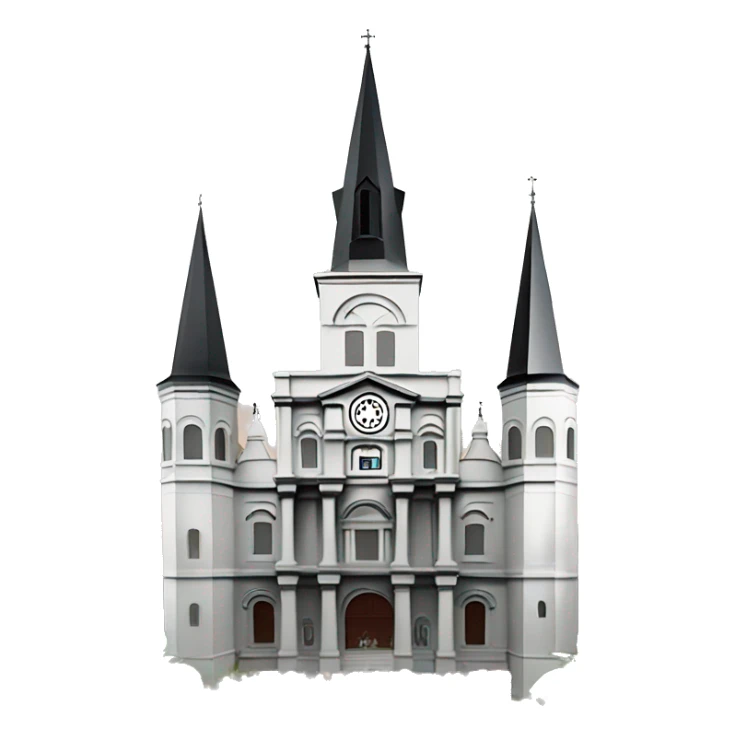 Realistic new orleans st.louis cathedral  sticker