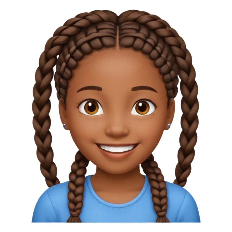 happy young black girl sticker
