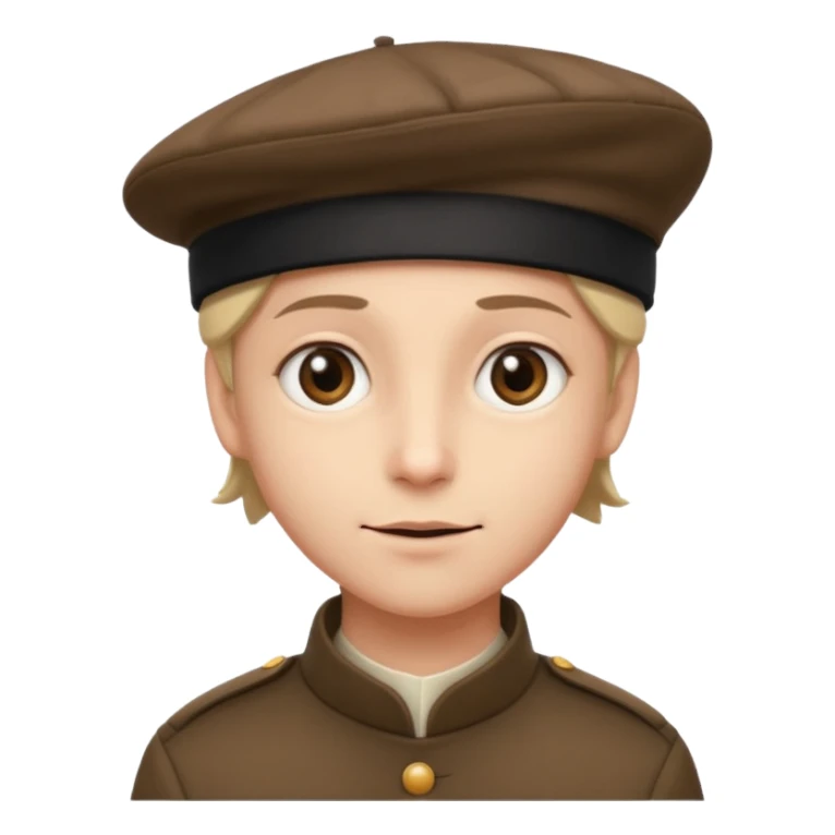 Cette emoji😏 avec un capeau de poète sticker