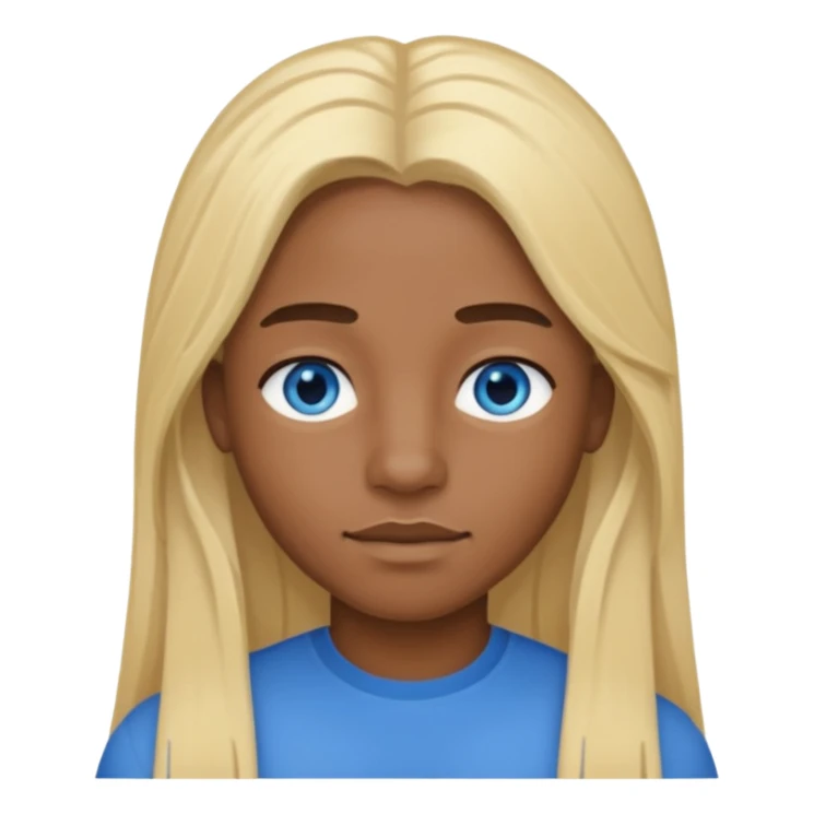 mavi gözlü uzun sarı saçlı zenci sticker