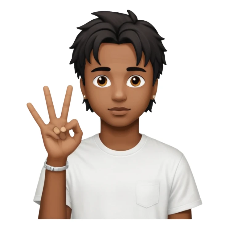 Playboi Carti YVL hand sign sticker