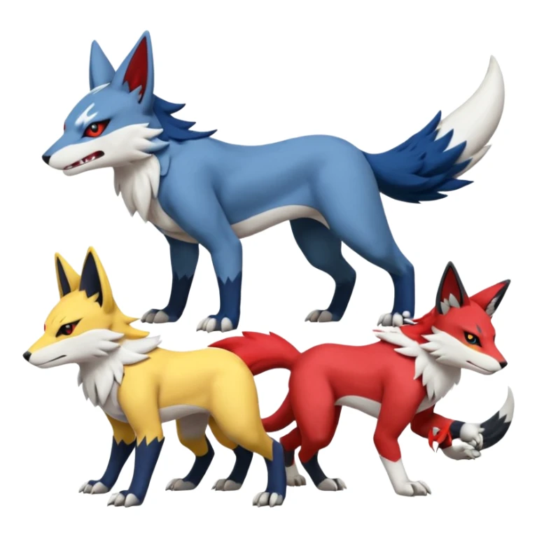 Zeraora-Renamon-Sergal-Nargacuga-Litten-Zangoose-fusion sticker