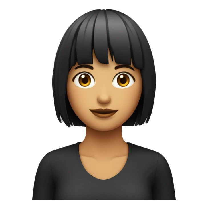 chica de elo rio negro con flequillo piel blana sticker