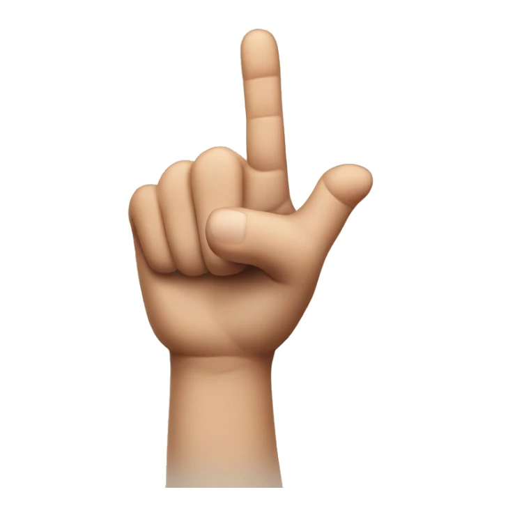 a hand with he thumb, the index end the middle finger up sticker