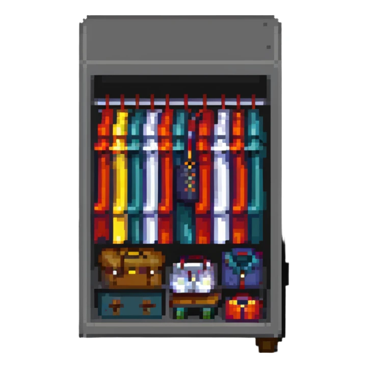 armario lleno de ropa a reventar sticker