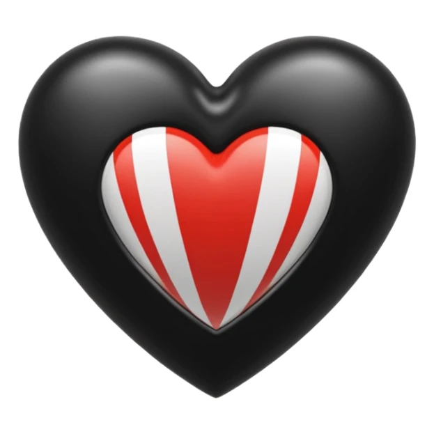 Adidas white stripes black heart sticker