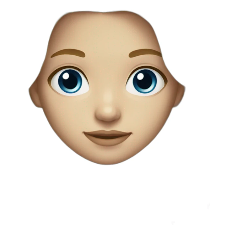 Blonde girl long hair blue eyes sticker