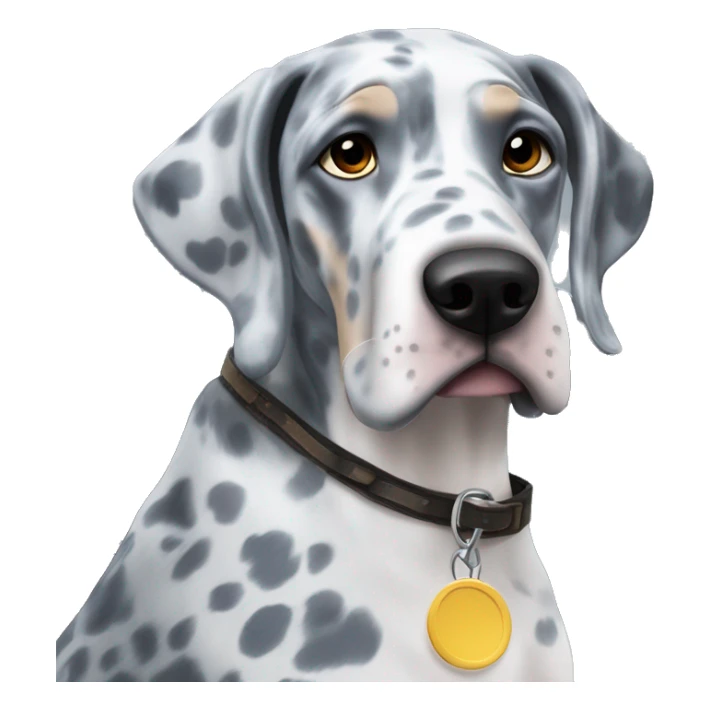 Blue Merle Great Dane on an airplane  sticker
