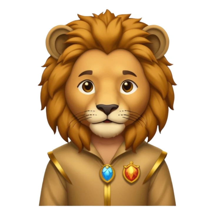 man in lion  costume  sticker