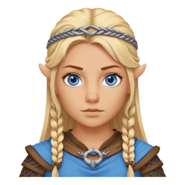 Viking female slave with blue eyes  sticker