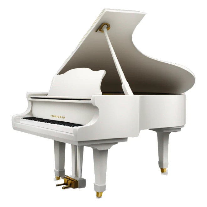 grand piano made of white sand sticker
