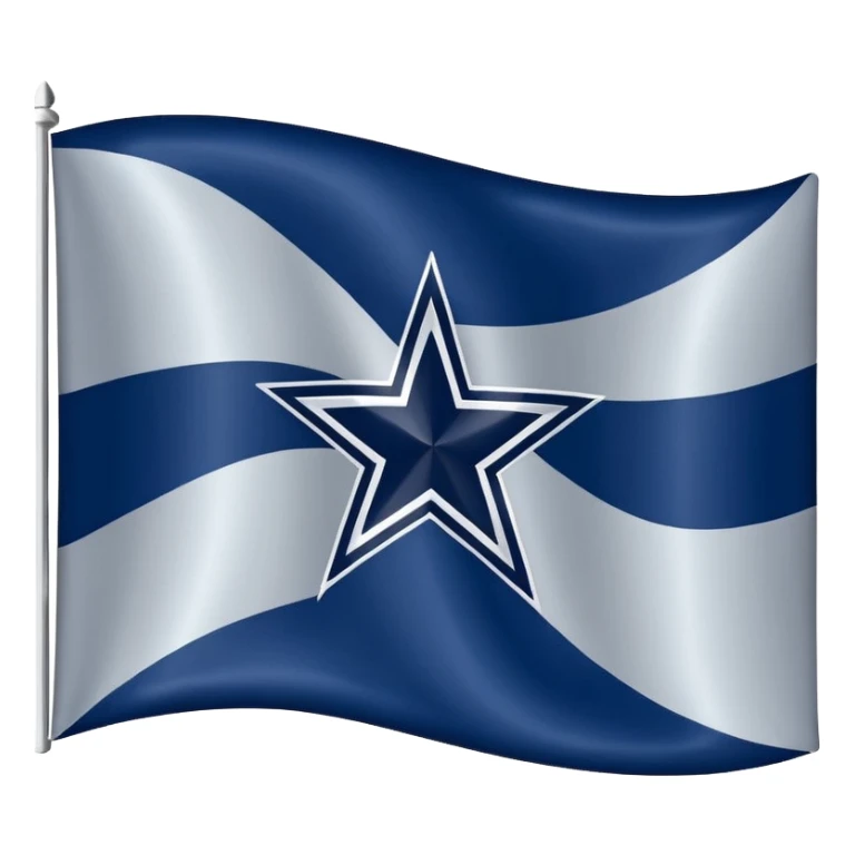 Dallas cowboys flag no stripes sticker