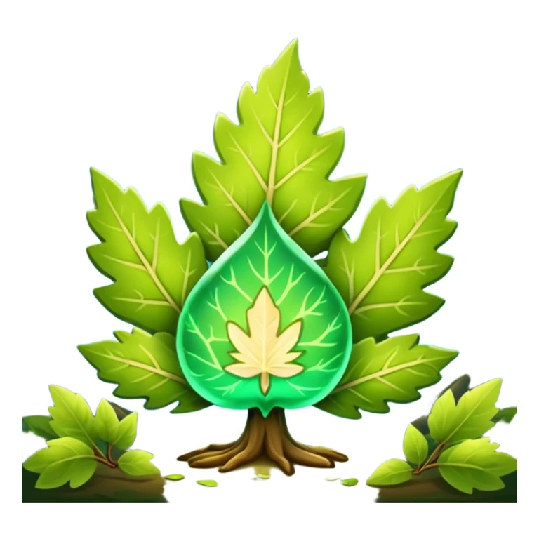 woodland spirit sending glowing leaf message sticker
