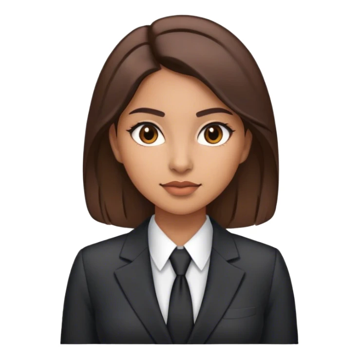 latina girl, light brown skin, executive sticker