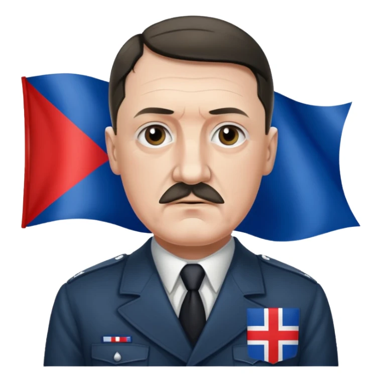 Adolf Hitler avec un drapeau français  sticker