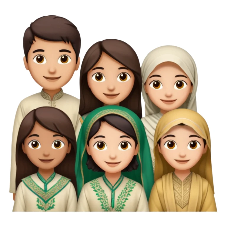 A group of young Pakistani people sitting around and sharing knowledge sticker