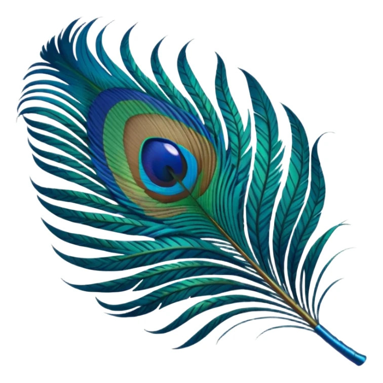 Peacock feather sticker