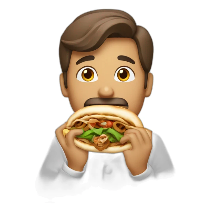 Cypriot eating gyros sticker