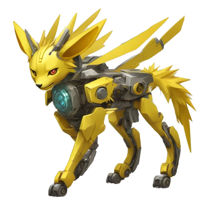 Futuristic mechanical Jolteon-mecha full body sticker