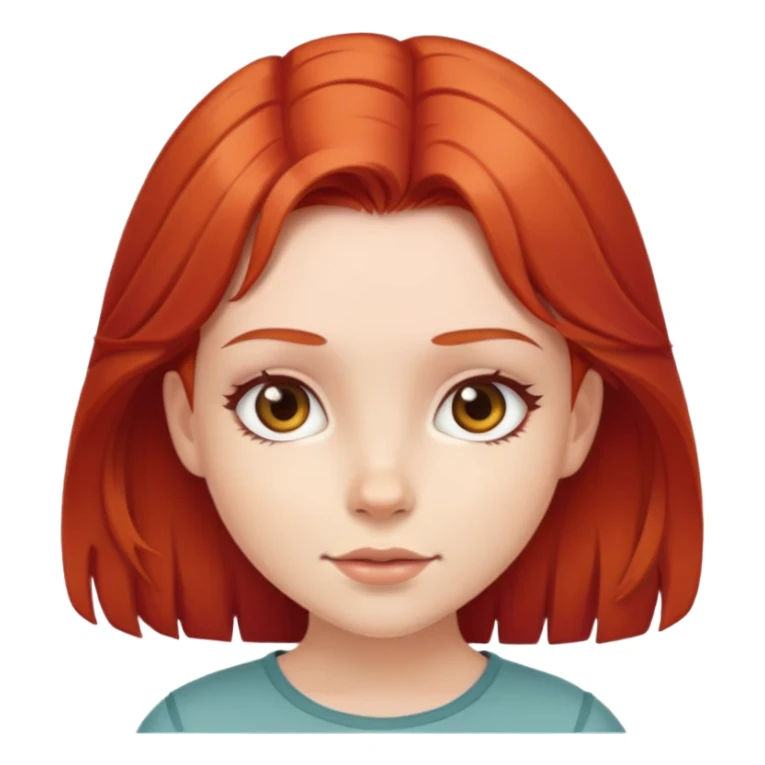 Cute girl red hair sticker