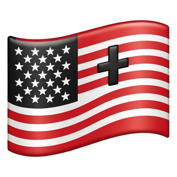 United States flag with a swastika symbol replacing the stars  sticker