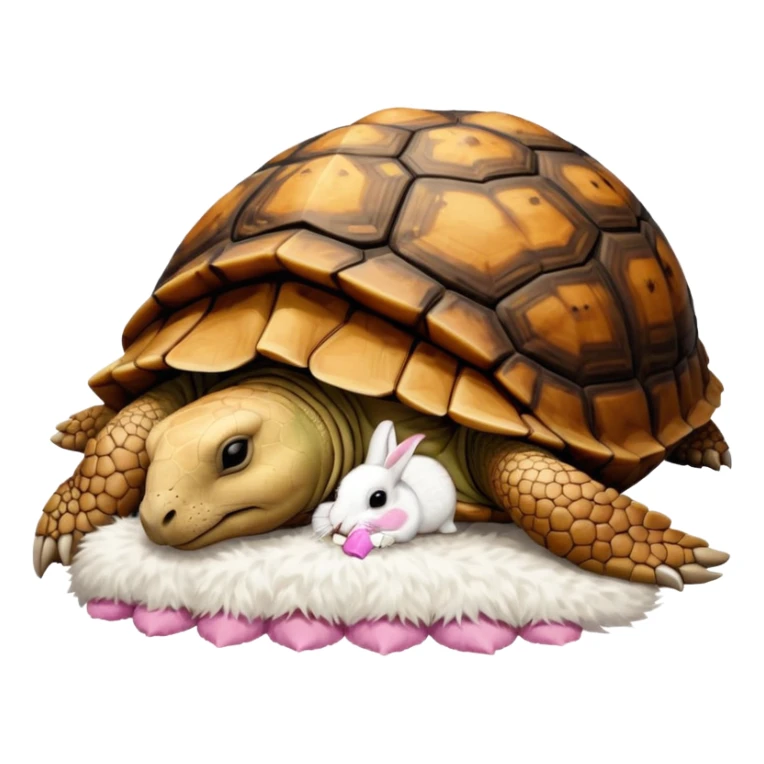 Tortu qui dort et lapin qui mange sticker