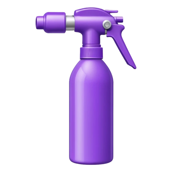 violet hair spray bottle with Cup-Fitting Actuator sticker