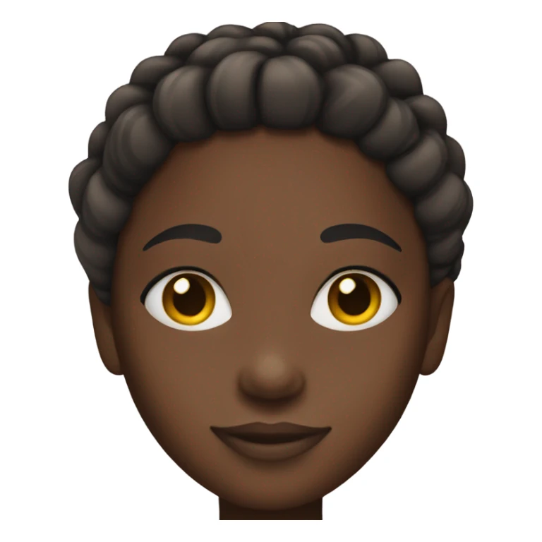 dark skin girl with braids sticker