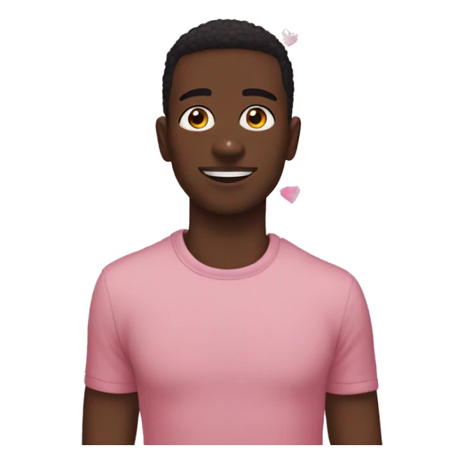 black gay with hearts eyes sticker
