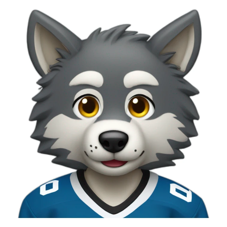 hockey wolf. In jersey number 92  sticker