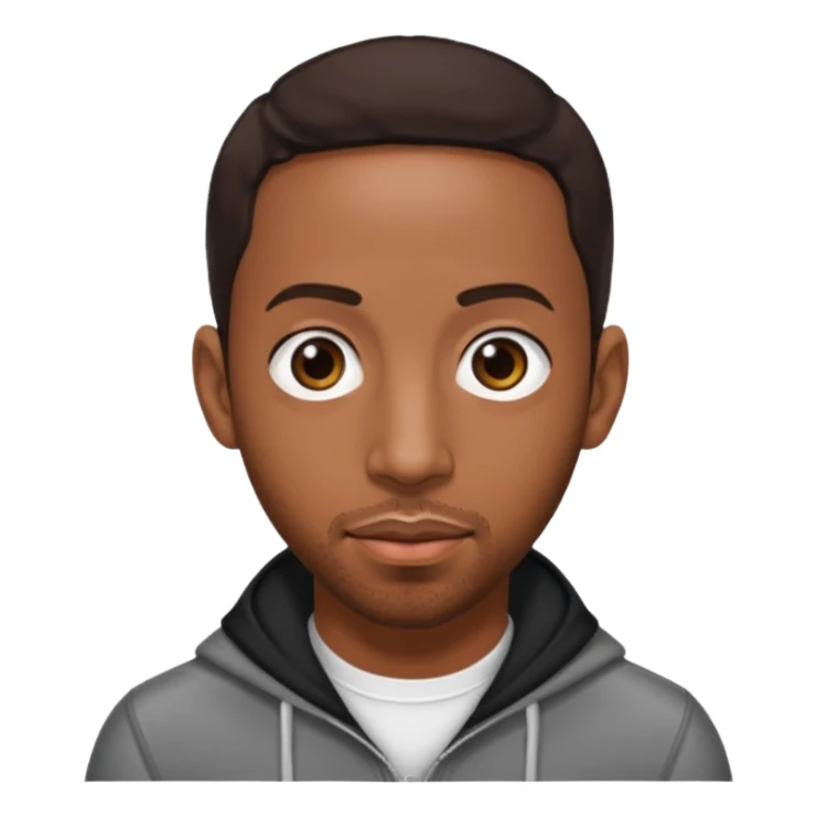 Ludacris with dark brown hair sticker