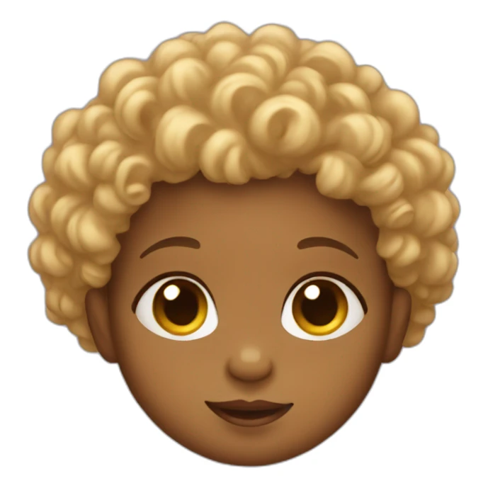 Baby with curly hair sticker