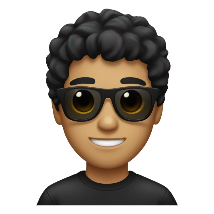 boy in sunglasses with black hair sticker