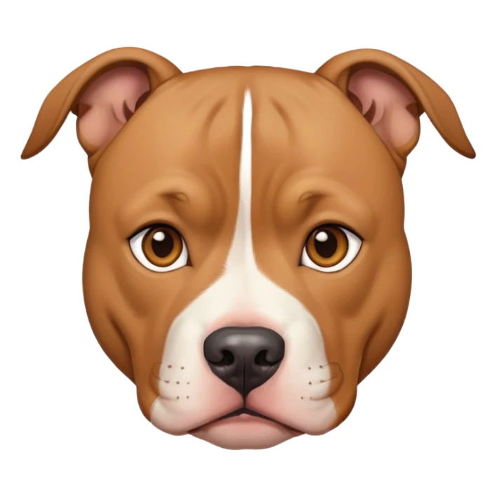 light brown american pitbull terrier with light brown eyes sticker