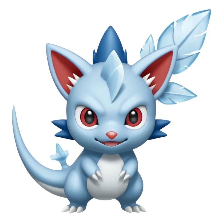 Elemental Plumbing Plunging Plume Plumaged Plumed Pipe Puntering Pivoting Glalie-Sneasel-Togetic-Pokémon-Fakémon-hybrid-creature sticker